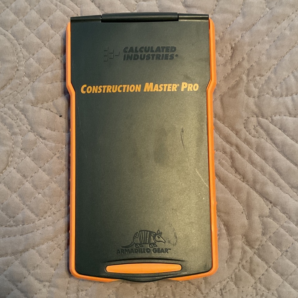 Construction Master Pro Calculator - Black and Orange
